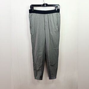 Everlane jogger sweatpants tapered size SM grey green drawstring new